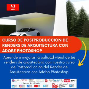 postproducción render arquitectura Photoshop