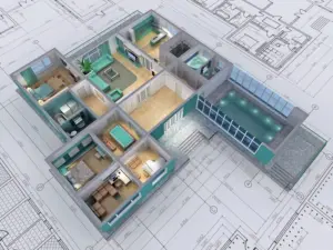 Planos e imagen 3d casa