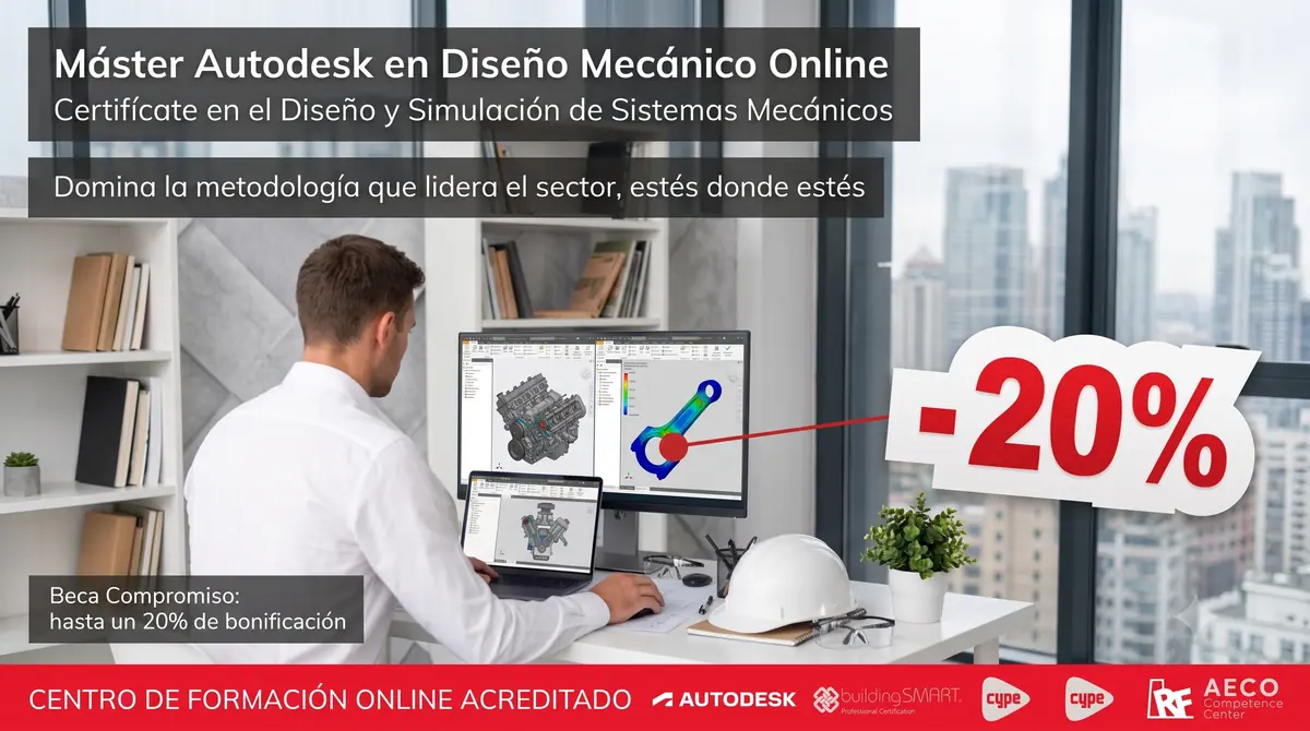 Máster Autodesk en Diseño Mecánico con Inventor, Fusion 360 y análisis FEA