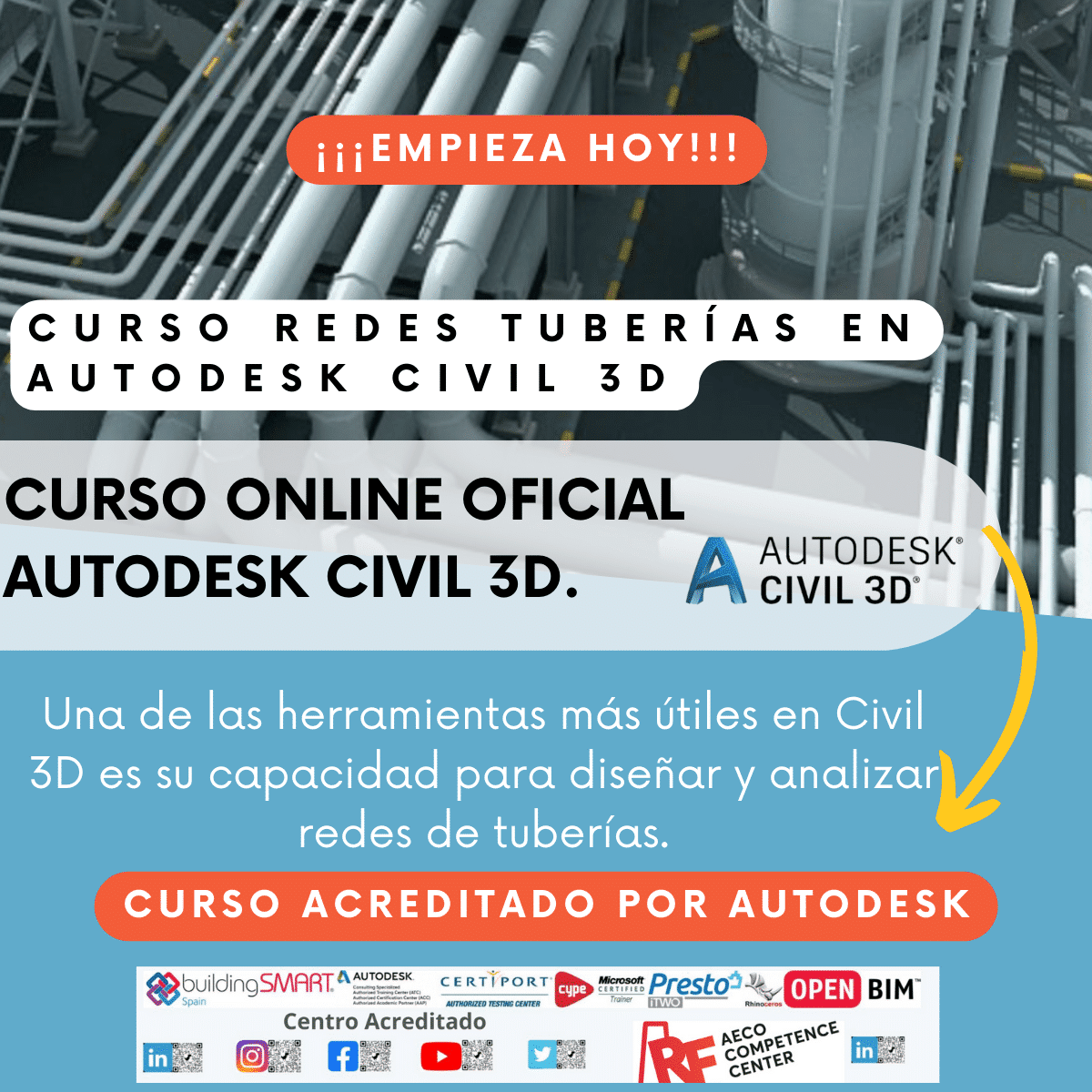 Curso Redes de Tuberías en Autodesk Civil 3D