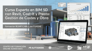 Interfaz de software mostrando la conexión entre Revit y Presto mediante Cost-It en el Curso BIM 5D Revit Presto.