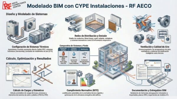 Infografia CE059 Curso Online de Modelado BIM con CYPE Instalaciones