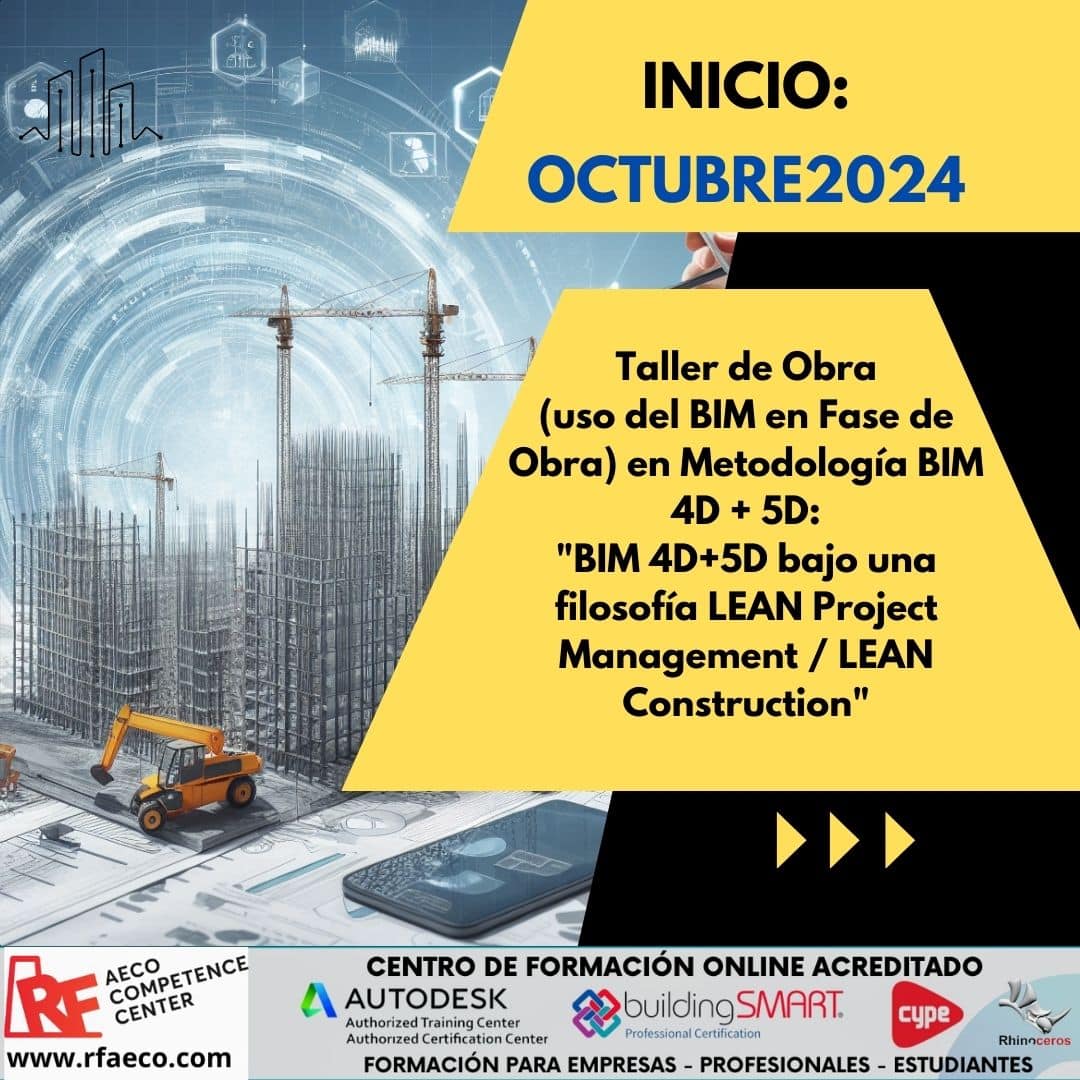 Taller de Obra (uso del BIM en Fase de Obra) en Metodología BIM 4D + 5D BIM 4D+5D bajo una filosofía LEAN Project Management LEAN Construction