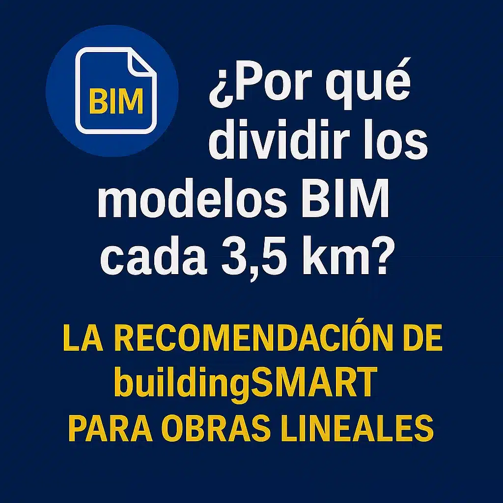 Recomendación de buildingSMART de dividir modelos BIM en obras lineales cada 3,5 km