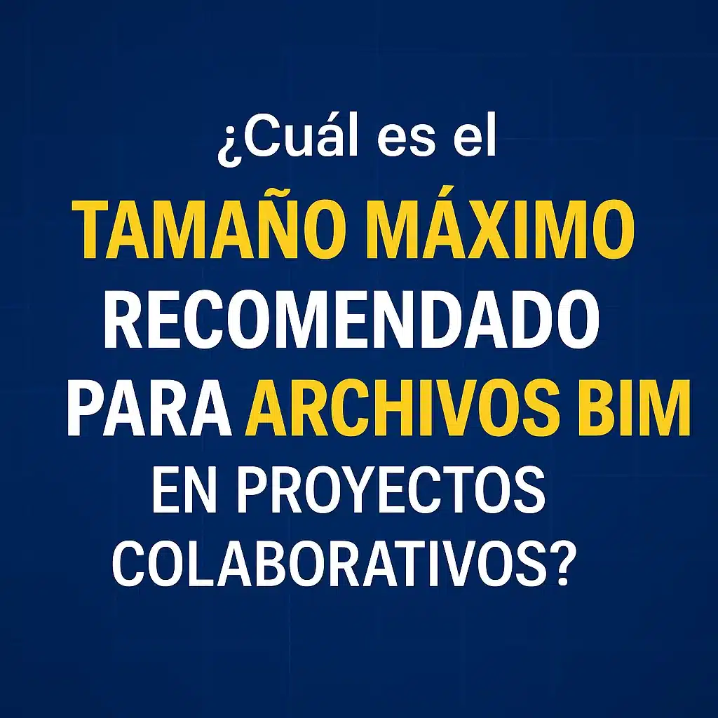 Tamaño máximo de archivos BIM recomendado en proyectos colaborativos, según buenas prácticas del sector AEC