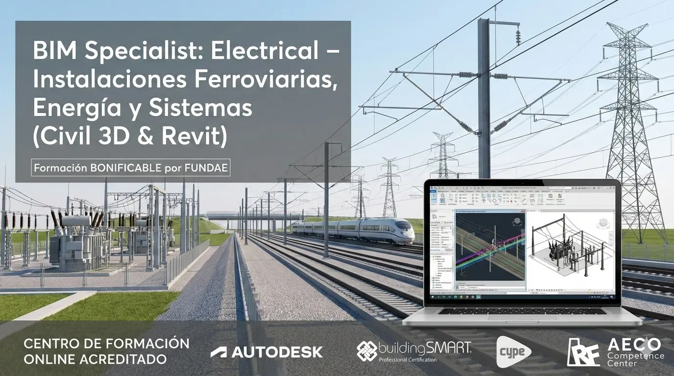BIM Specialist: Electrical – Instalaciones Ferroviarias, Energía y Sistemas (Civil 3D & Revit)